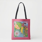 Frida Kahlo Parrot Graphic Tote Bag (Voorkant)