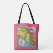 Frida Kahlo Parrot Graphic Tote Bag (Achterkant)