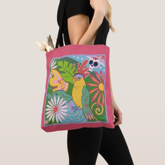 Frida Kahlo Parrot Graphic Tote Bag (Dichtbij)