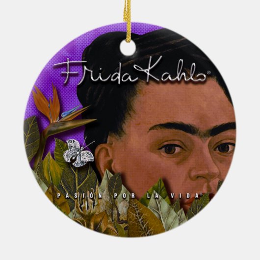 Frida Kahlo Pasion Por La Vida Keramisch Ornament (Achterkant)