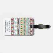 Frida Kahlo | Patrón de Colores Bagagelabel (Achterkant horizontaal)