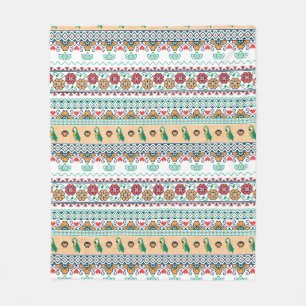 Frida Kahlo   Patrón de Colores Fleece Deken