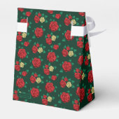 Frida Kahlo | Patroon rood en gouden Roos Bedankdoosjes (Achterkant)