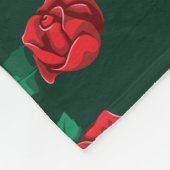 Frida Kahlo | Patroon rood en gouden Roos Fleece Deken (Hoek)