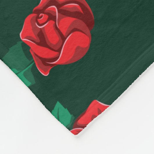 Frida Kahlo | Patroon rood en gouden Roos Fleece Deken (Hoek)