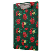 Frida Kahlo | Patroon rood en gouden Roos Klembord (Links)