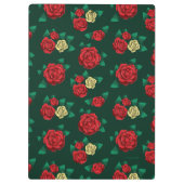 Frida Kahlo | Patroon rood en gouden Roos Klembord (Achterkant)