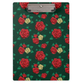 Frida Kahlo | Patroon rood en gouden Roos Klembord (Voorkant)