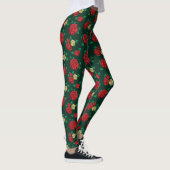Frida Kahlo | Patroon rood en gouden Roos Leggings (Rechts)