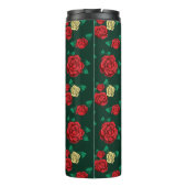 Frida Kahlo | Patroon rood en gouden Roos Thermosbeker (Achterkant)