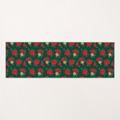 Frida Kahlo | Patroon rood en gouden Roos Yogamat (Voorkant (horizontaal))