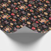 Frida Kahlo Pattern, Mexico, Artiest Gift Cadeaupapier (Hoek)
