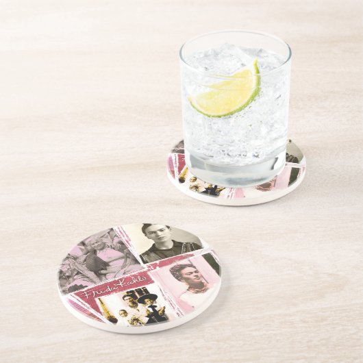 Frida Kahlo Photo Montage Zandsteen Onderzetter (Zijkant)