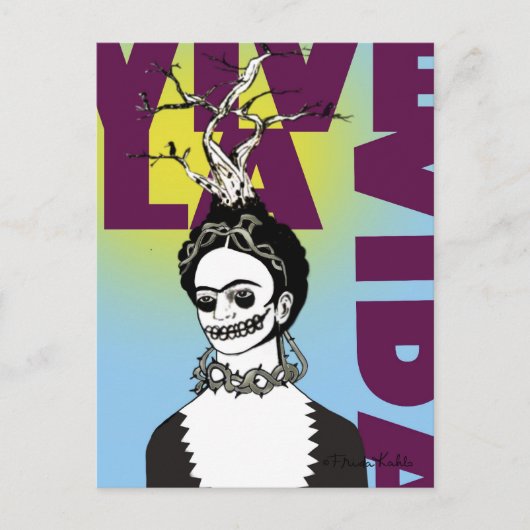 Frida Kahlo Pop Art Portret Briefkaart (Voorkant)