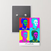 Frida Kahlo Pop Art-portret Button (Voorkant / Achterkant)