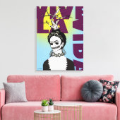 Frida Kahlo Pop Art Portret Canvas Afdruk (Insitu (Woonkamer))