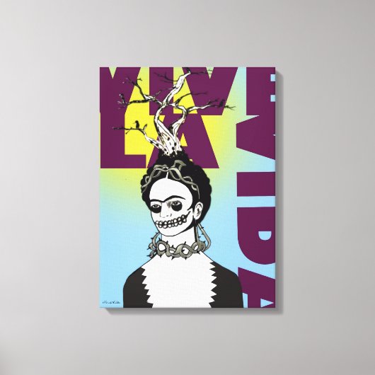 Frida Kahlo Pop Art Portret Canvas Afdruk (Voorkant)