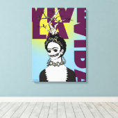 Frida Kahlo Pop Art Portret Canvas Afdruk (Insitu (Houten vloer))