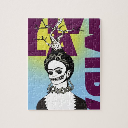 Frida Kahlo Pop Art Portret Legpuzzel (Verticaal)