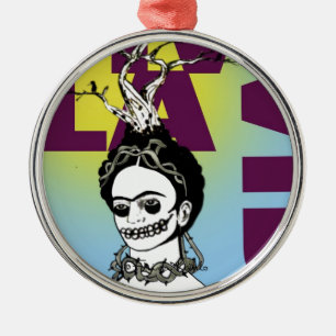 Frida Kahlo Pop Art Portret Metalen Ornament