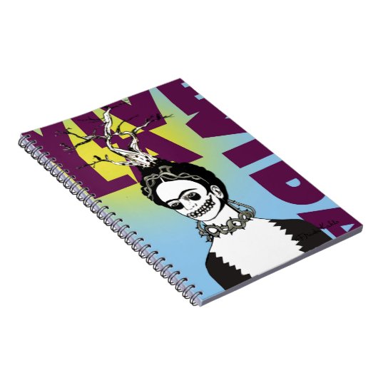 Frida Kahlo Pop Art Portret Notitieboek (Rechterzijde)