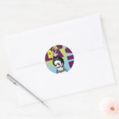Frida Kahlo Pop Art Portret Ronde Sticker (Envelop)