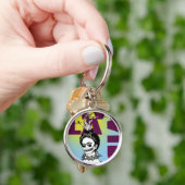 Frida Kahlo Pop Art Portret Sleutelhanger (Hand)
