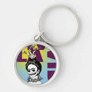 Frida Kahlo Pop Art Portret Sleutelhanger
