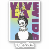 Frida Kahlo Pop Art Portret Sticker (Voorkant)