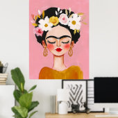 Frida Kahlo portret Poster (Thuiskantoor)