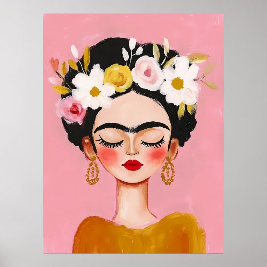 Frida Kahlo portret Poster (Voorkant)