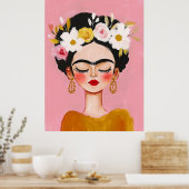 Frida Kahlo portret Poster (Keuken)