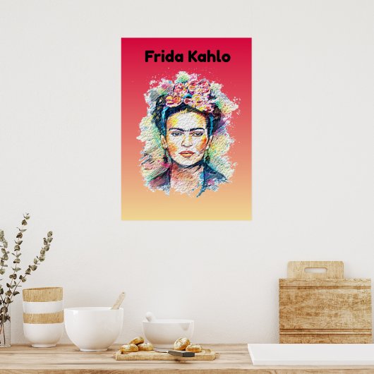 Frida Kahlo Poster papier (mat) (Keuken)