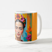 Frida Kahlo Print Koffiemok (Voorkant rechts)
