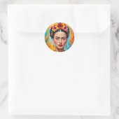 Frida Kahlo Print Ronde Sticker (Tas)