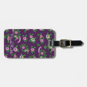Frida Kahlo | Purlpe Floral Bouquet Pattern Bagagelabel (Voorkant horizontaal)
