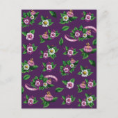 Frida Kahlo | Purlpe Floral Bouquet Pattern Briefkaart (Voorkant)