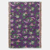 Frida Kahlo | Purlpe Floral Bouquet Pattern Deken (Voorkant Verticaal)