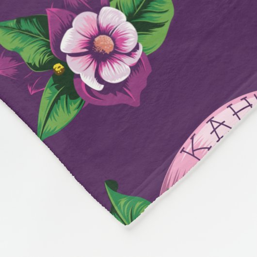 Frida Kahlo | Purlpe Floral Bouquet Pattern Fleece Deken (Hoek)