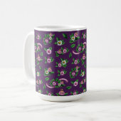 Frida Kahlo | Purlpe Floral Bouquet Pattern Koffiemok (Voorkant links)