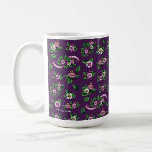 Frida Kahlo   Purlpe Floral Bouquet Pattern Koffiemok