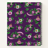 Frida Kahlo | Purlpe Floral Bouquet Pattern Notitieboek (Achterkant)