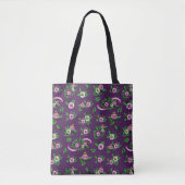 Frida Kahlo | Purlpe Floral Bouquet Pattern Tote Bag (Voorkant)