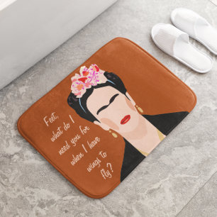 Frida Kahlo Quote Portret van modern hedendaags Badmat