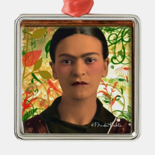 Frida Kahlo Reflejando Metalen Ornament (Voorkant)
