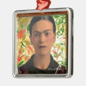 Frida Kahlo Reflejando Metalen Ornament (Links)