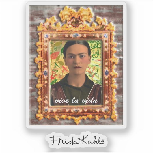 Frida Kahlo Reflejando Sticker (Voorkant)