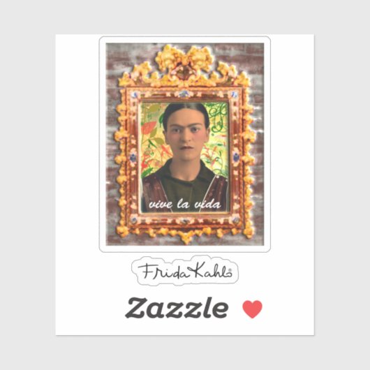 Frida Kahlo Reflejando Sticker (Vel)