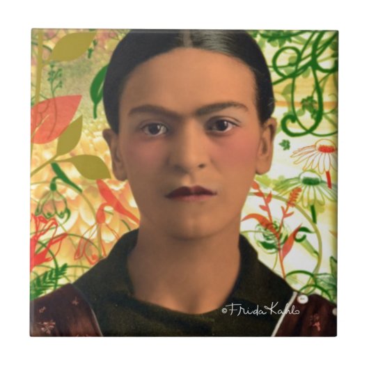 Frida Kahlo Reflejando Tegeltje (Voorkant)