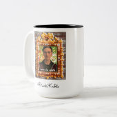 Frida Kahlo Reflejando Tweekleurige Koffiemok (Voorkant links)
